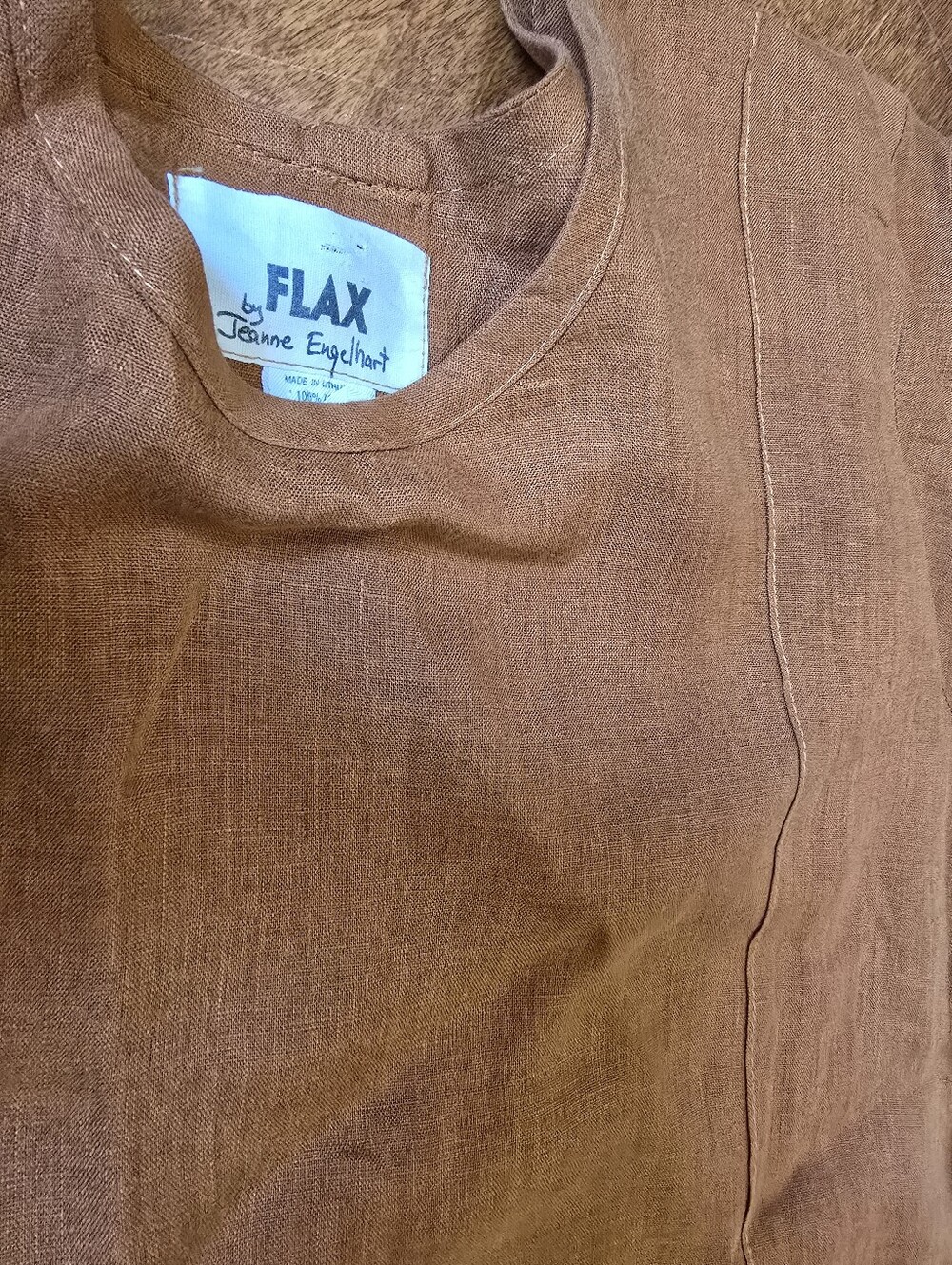 FLAX 100% linen women dress with pockets - Picture 6 of 8